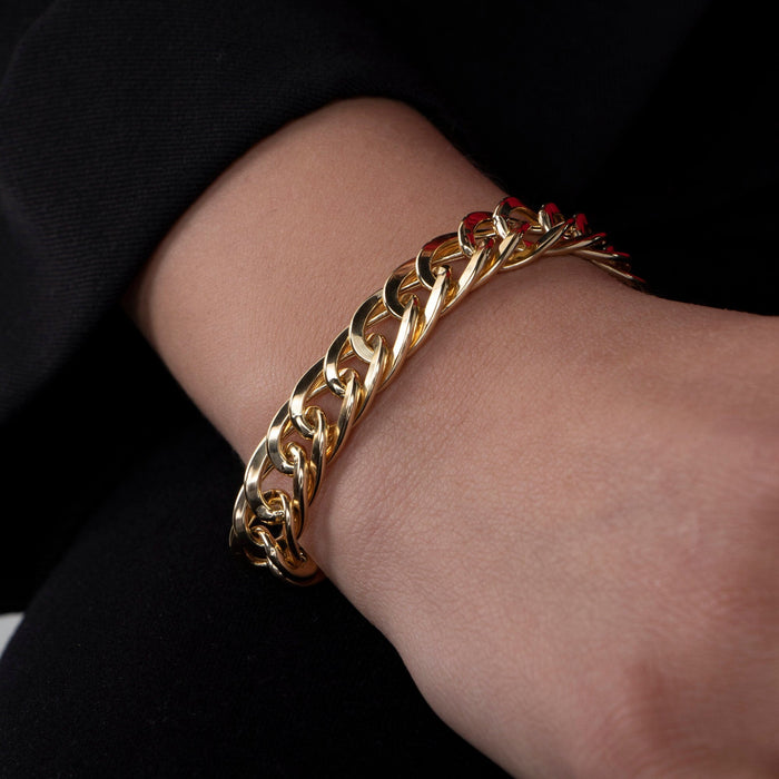 Elegant Chunky Gold Chain Bracelet