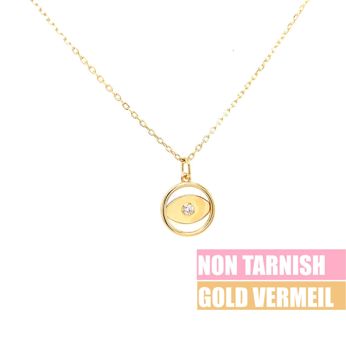 Gold Evil Eye Necklace
