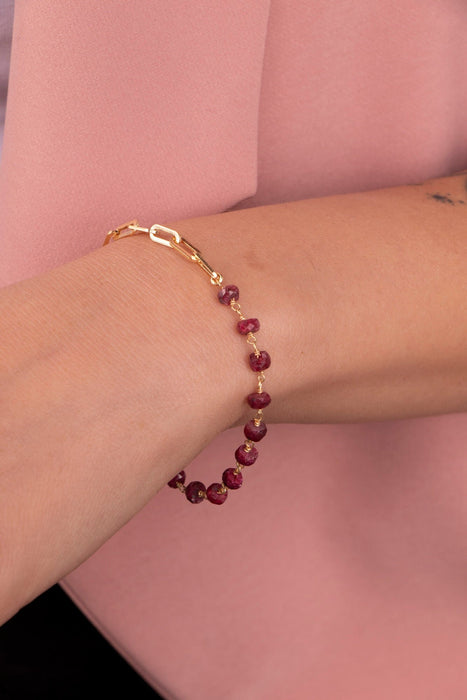 Dainty Garnet Bracelet
