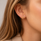 Gold Flower Loop Stud