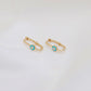 Evil Eye Paperclip Earrings