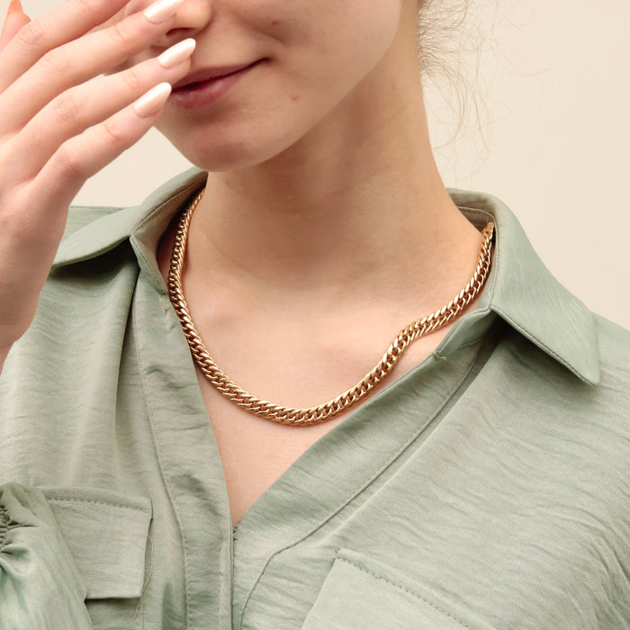 14K Gold Miami Cuban Chain Necklace