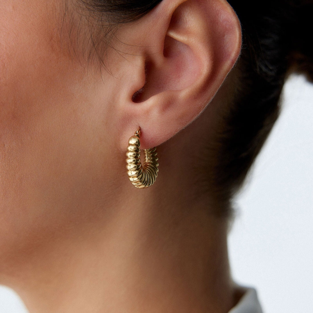 Statement Croissant Hoop Earrings