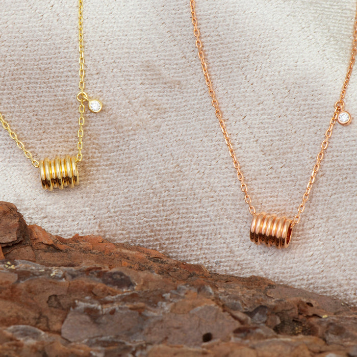 Gold Tube Necklace