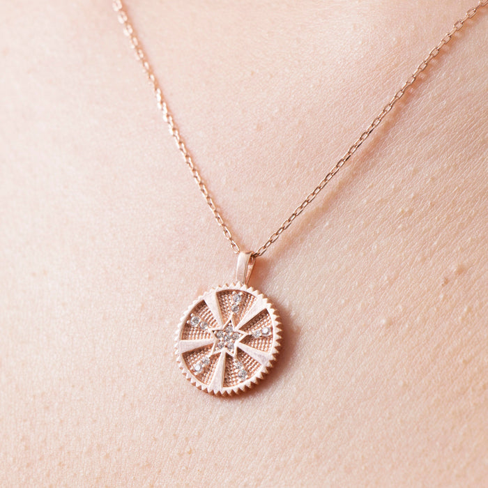 Delicate Celestial Rose Gold Necklace