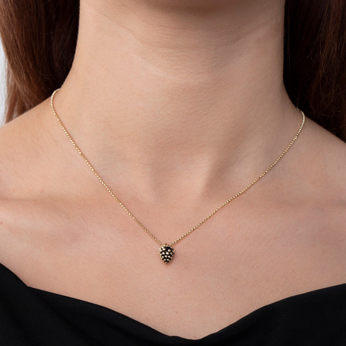 Handmade Gold Cone Necklace