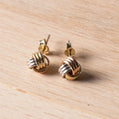 Tricolor Love Knot Stud Earrings
