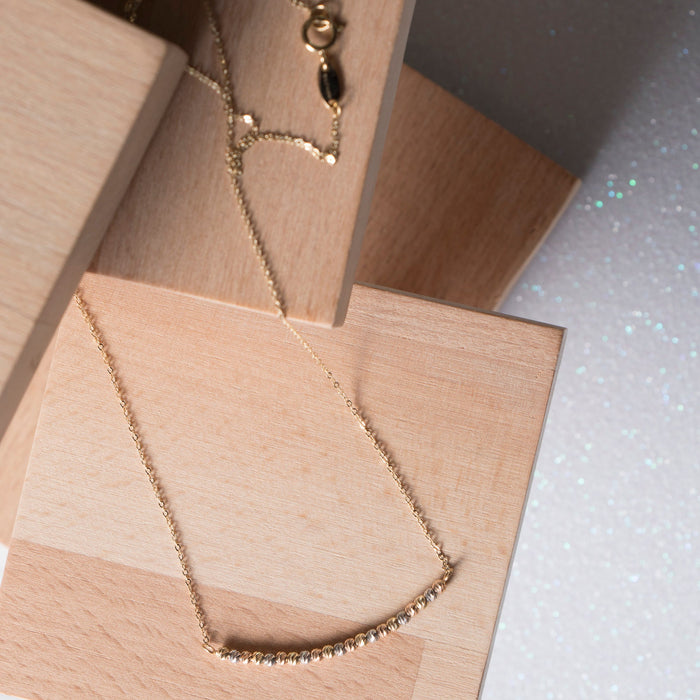 Elegant 14k Solid Gold Bar Necklace