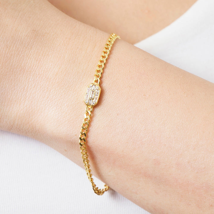 Dainty Baguette CZ Bracelet