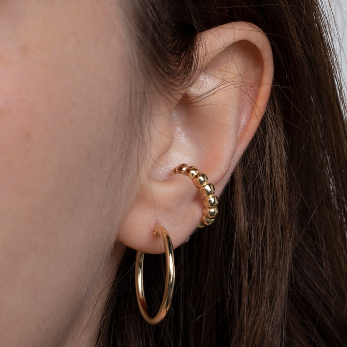 Beaded 14k Gold Ear Cuff