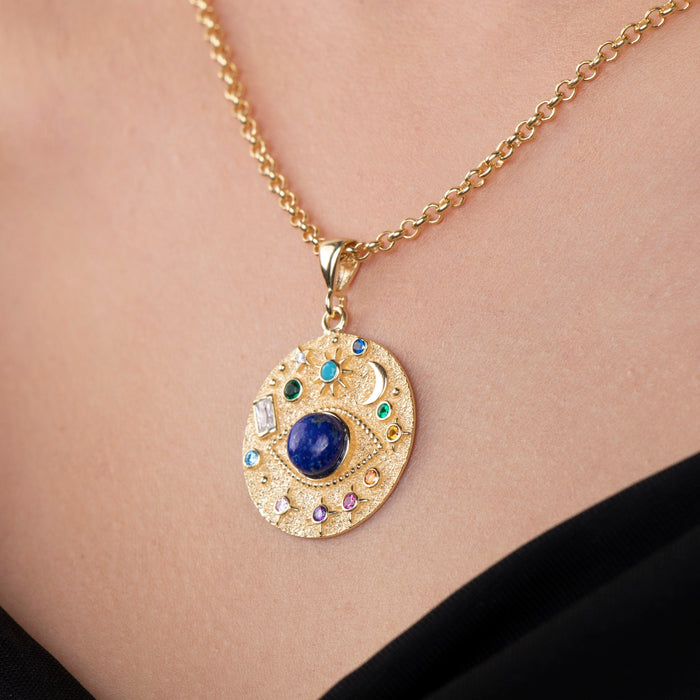 Chunky Vermeil Evil Eye Necklace