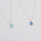 Blue Topaz & Quartz Gemstone Pendant Necklace
