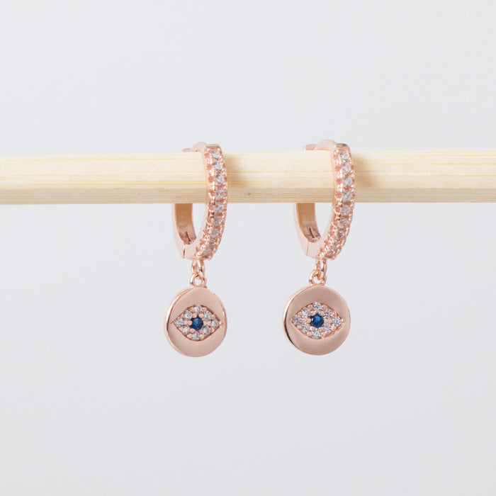 Evil Eye Huggie Hoop Earrings