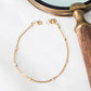 Delicate 14k Solid Gold Beaded Chain Bracelet