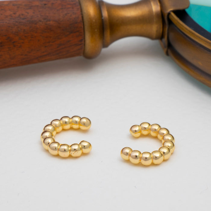 Beaded 14k Gold Ear Cuff