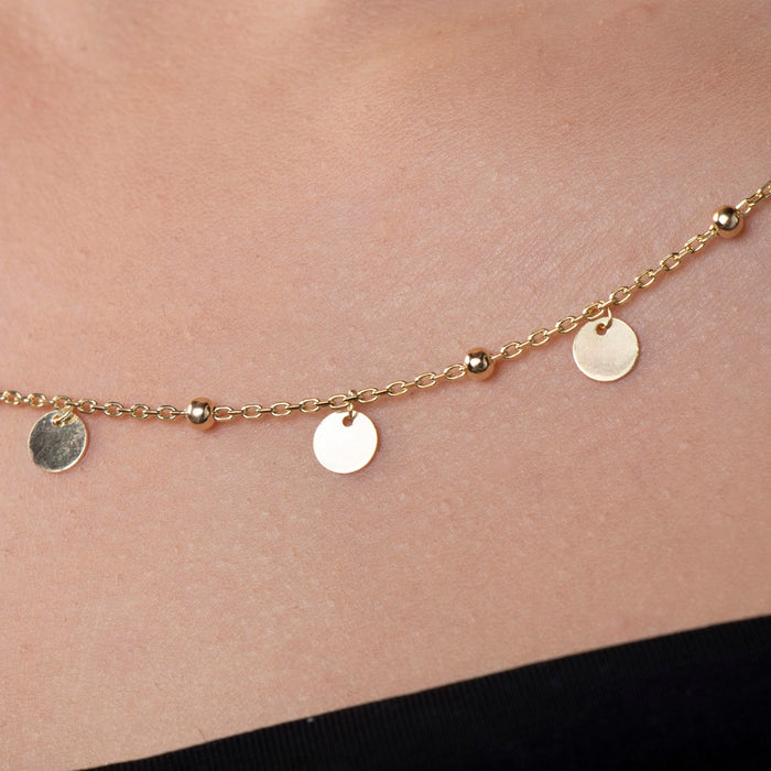 14k Gold Vermeil Coin Necklace