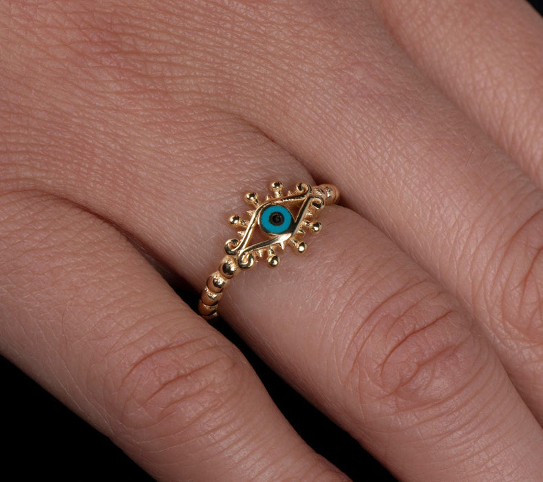 Gold Evil Eye Ring