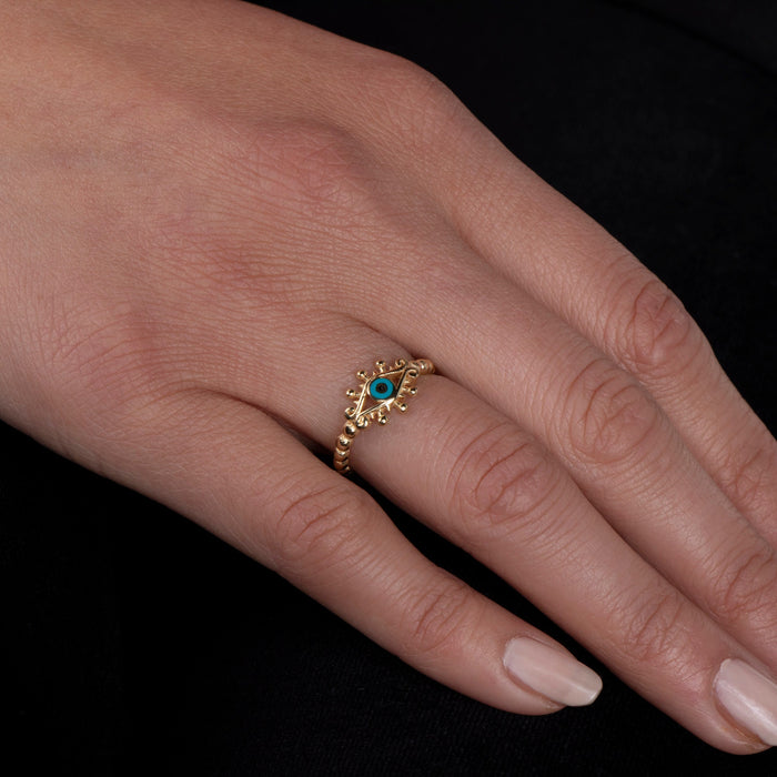 Gold Evil Eye Ring