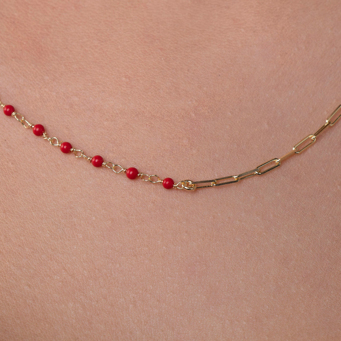 Coral Gem Choker