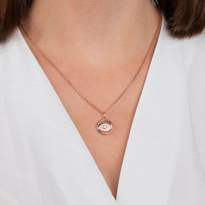 Gold Evil Eye Necklace