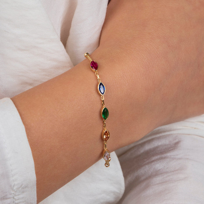 Gold Vermeil Gemstone Bracelet: