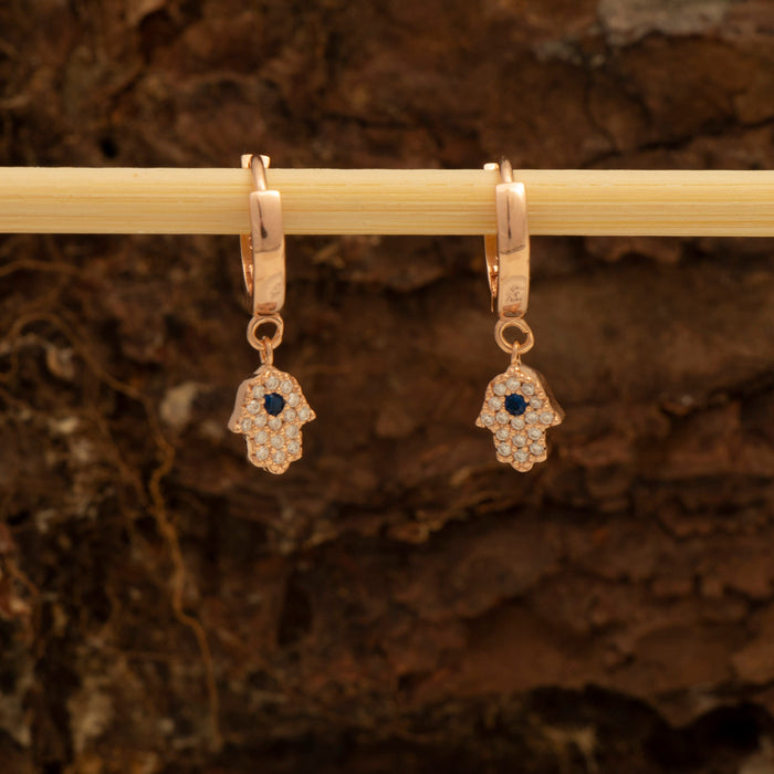 Delicate Hamsa Earrings