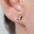Gold Flower Stud Earrings