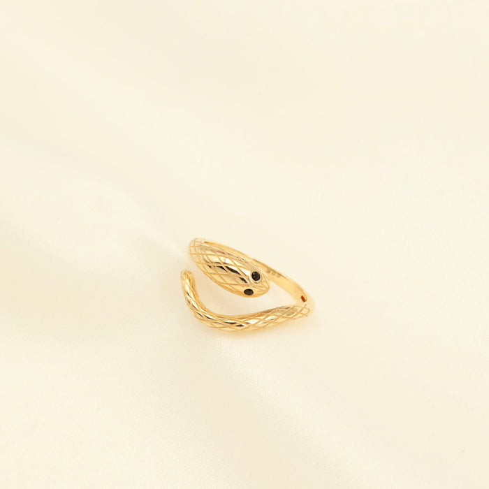 14k Gold Minimalist Snake Wrap Ring