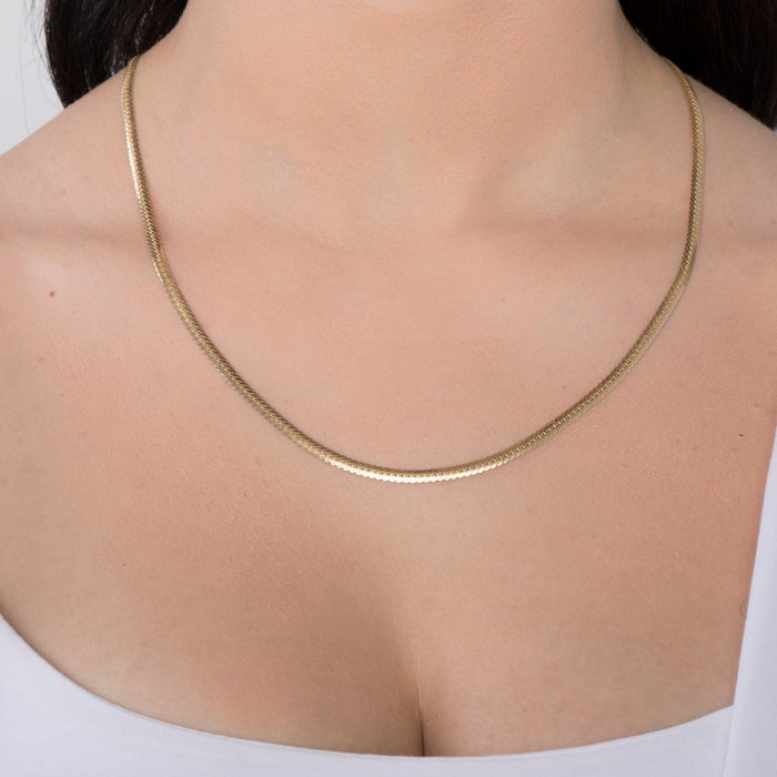 14k Gold Vermeil Curb Chain Necklace