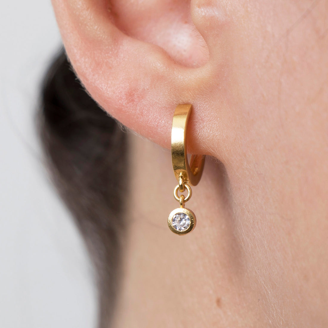 Gold Huggie Hoop Earrings