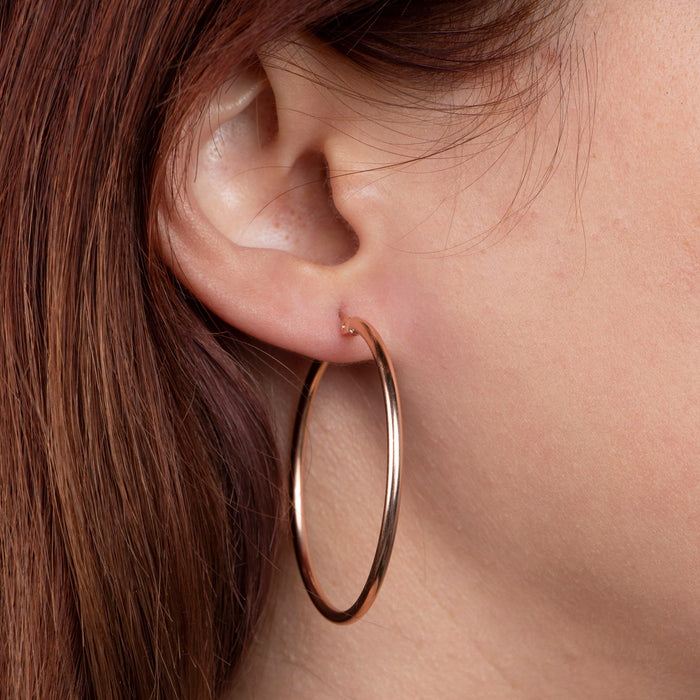 40MM Gold Vermeil Hoop Earrings