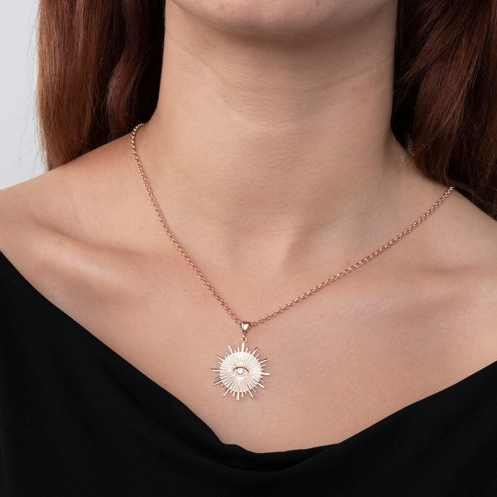 Gold Sunburst Necklace