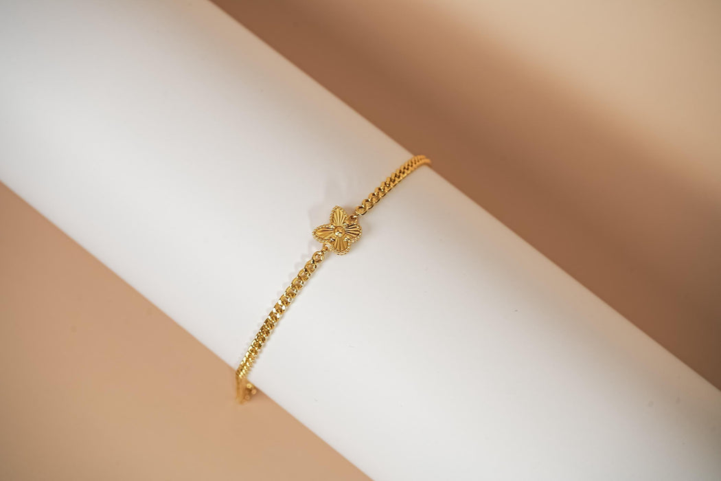 Delicate 14k Gold Butterfly Bracelet