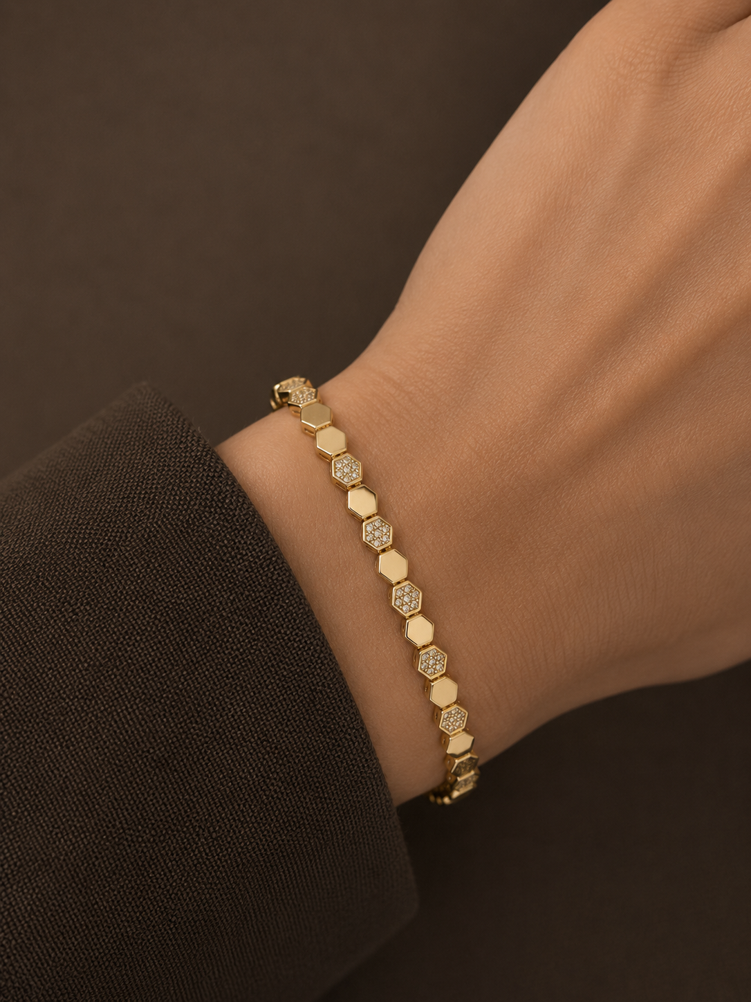 Luna Hexagon Bracelet