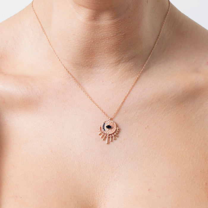 Evil Eye Sunburst Necklace
