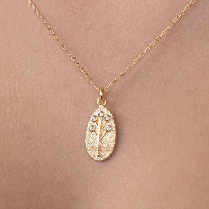 Dainty 14k Gold Tree of Life Necklace