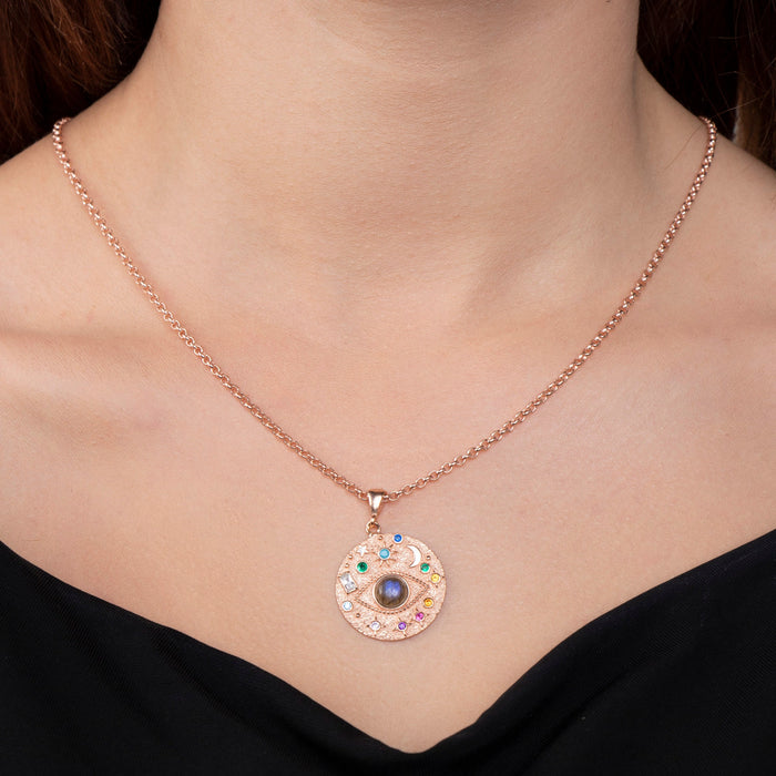 Chunky Vermeil Evil Eye Necklace