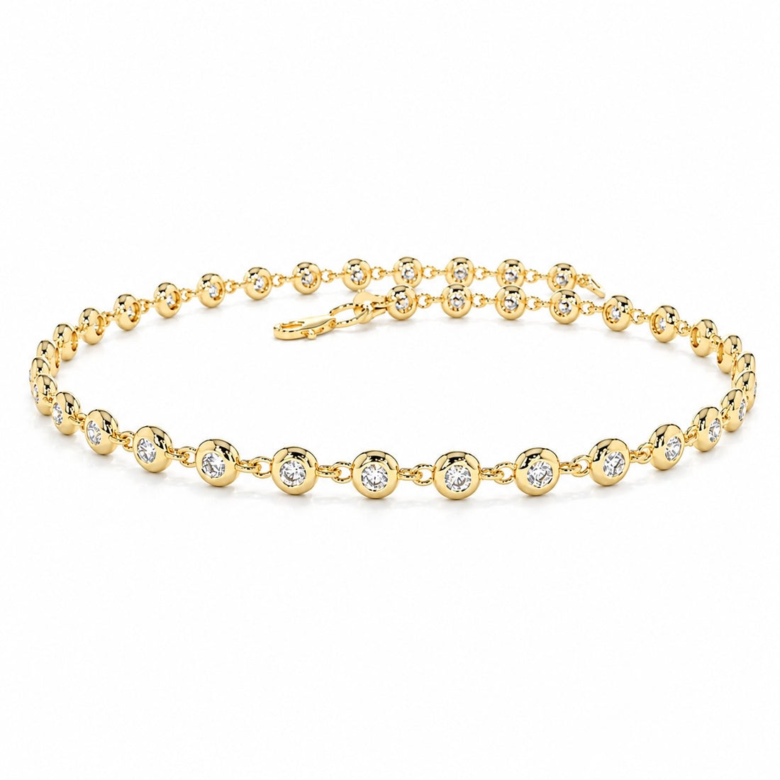 Bezel CZ Station Bracelet