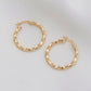 Gold Twisted Hoop Earrings