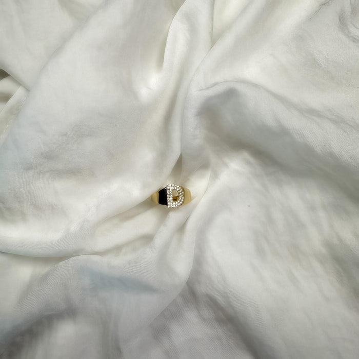 Personalized 14k Solid Gold Initial Ring
