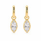 Marquise CZ Huggie Hoop Earrings