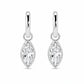 Marquise CZ Huggie Hoop Earrings