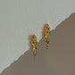 Gold Vermeil Textured Arrow Earrings