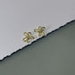Gold Flower Loop Stud