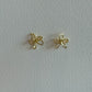 Gold Flower Loop Stud