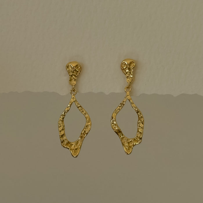 Textured Open-Loop Drop Earrings