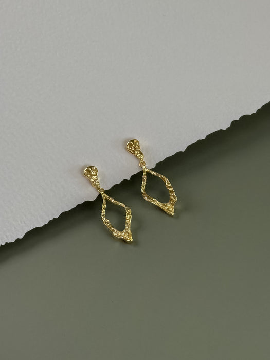 Textured Open-Loop Drop Earrings