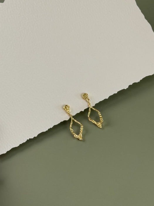 Textured Open-Loop Drop Earrings