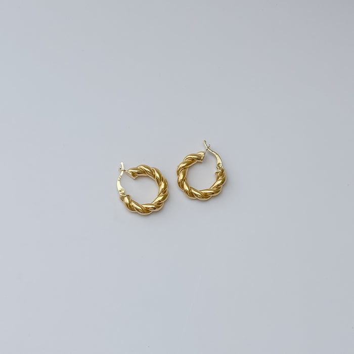 Twisted Gold Hoops