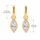 Marquise CZ Huggie Hoop Earrings
